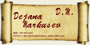 Dejana Markušev vizit kartica